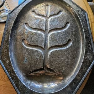 VINTAGE FEDERAL SILVER PLATE ON COPPER FOOTED OCTA